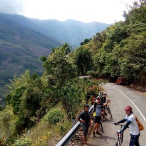 Mountain Biking through the  Foothills near Mount Kinabalu, Sabah